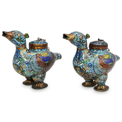  2 PC ANTIQUE CHINESE CLOISONNE 38d1c2