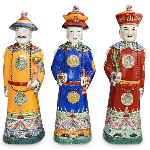  3 PC CHINESE DIGNITARIES PORCELAIN 38d1bf