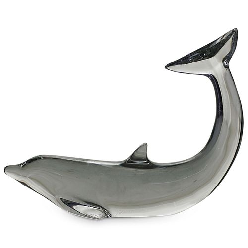 BACCARAT CRYSTAL DOLPHIN FIGURINEDESCRIPTION: