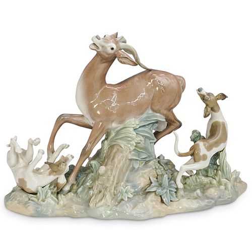 LLADRO FIGURAL BUCK HUNTED GROUPDESCRIPTION  38d295