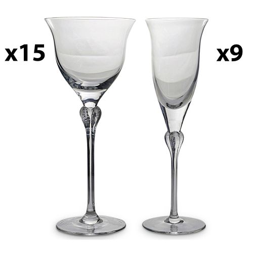 (24 PC) GERMAN SPIEGELAU CRYSTAL GLASSWARE