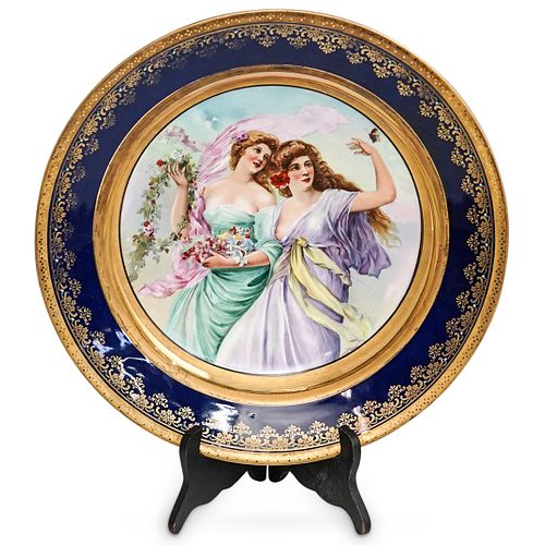 ANTIQUE ROYAL VIENNA MAIDENS PLATEDESCRIPTION  38d2b0