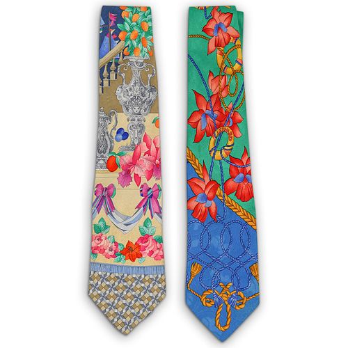  2 PC PAIR OF LEONARD SILK NECKTIESDESCRIPTION  38f9fb