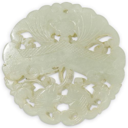 CHINESE JADE CARVED MEDALLIONDESCRIPTION  38fa28