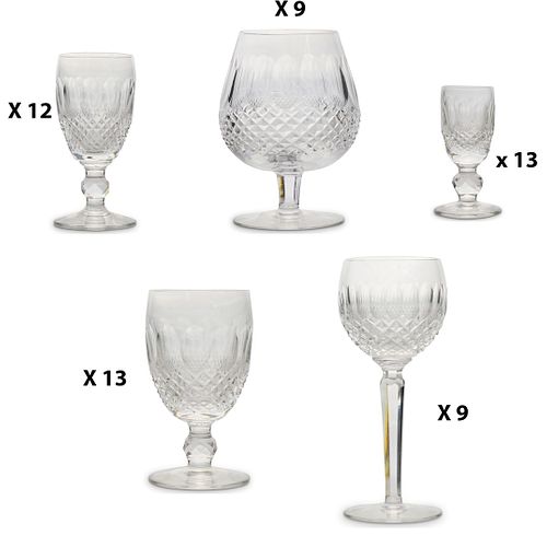 (56 PC) WATERFORD GLASSWARE SETDESCRIPTION: