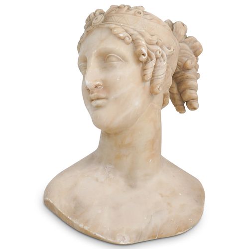 ITALIAN CARVED FIGURAL MARBLE BUSTDESCRIPTION: