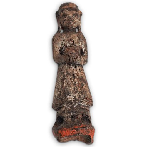 BURMESE CLAY VOTIVE IDOL FIGURINEDESCRIPTION: