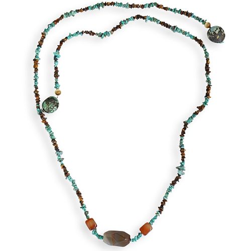TURQUOISE AND TIGER EYE BELTDESCRIPTION: