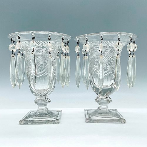 PAIR OF HEISEY IPSWICH CANDLE CENTERPIECE 38fb4a