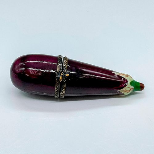 LIMOGES PORCELAIN EGGPLANT BOXHand