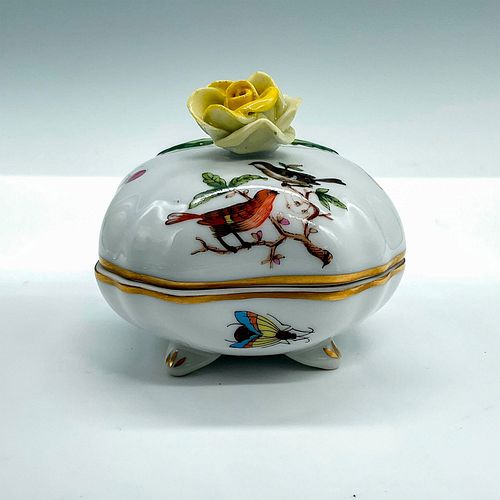 HEREND PORCELAIN FOOTED BOX ROTHSCHILD 38fbc5