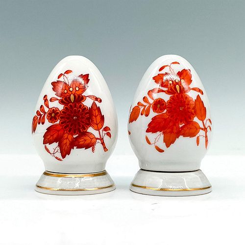 2PC HEREND PORCELAIN S&P SHAKERS,