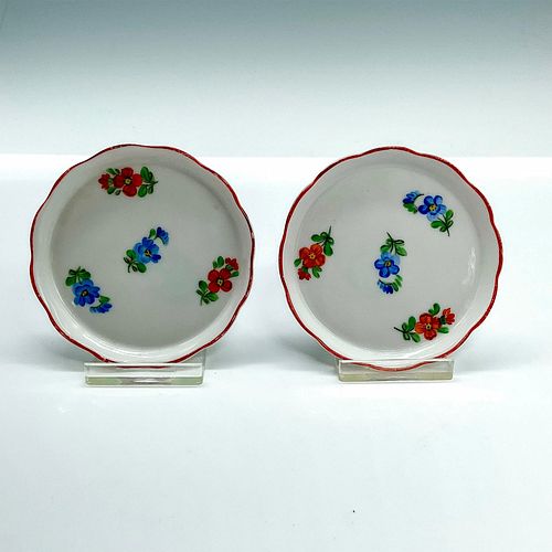 2PC HEREND PORCELAIN MINIATURE