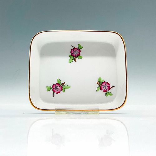 HEREND PORCELAIN RING TRAY, PINK