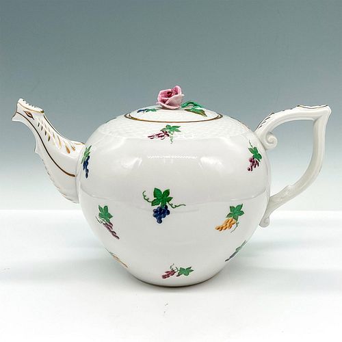 HEREND PORCELAIN TEAPOTHand-painted