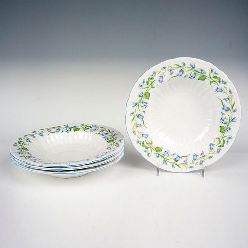 4PC SHELLEY BONE CHINA SOUP BOWLS,