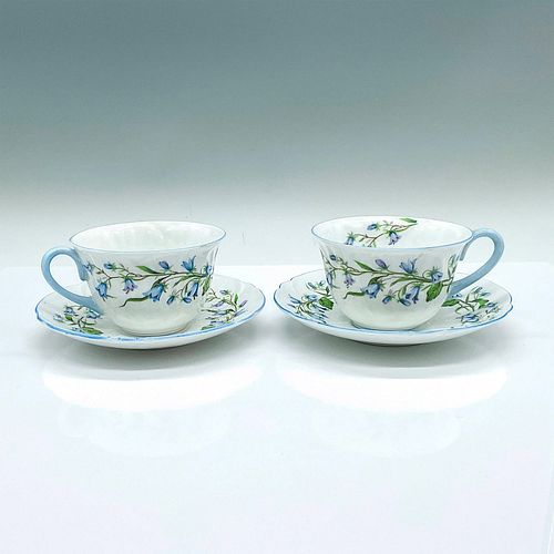 4PC SHELLEY BONE CHINA TEA CUPS AND