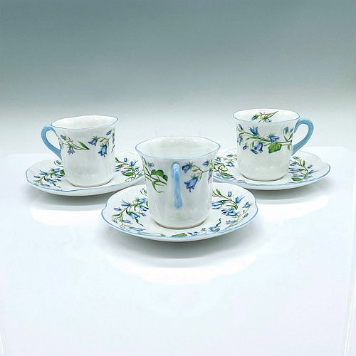 6PC SHELLEY BONE CHINA CUPS AND