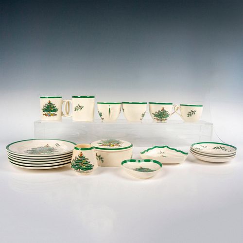 21PC SPODE CHRISTMAS TREE PORCELAIN