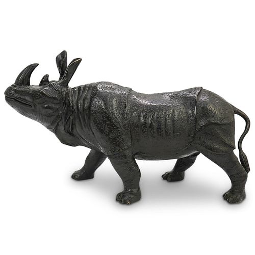 NATURALISTIC BRONZE RHINOCEROSDESCRIPTION  38fc80