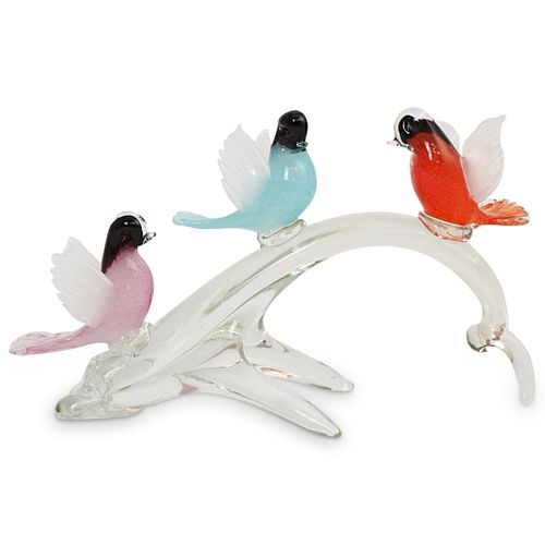 MURANO GLASS GARDEN BIRD STATUEDESCRIPTION: