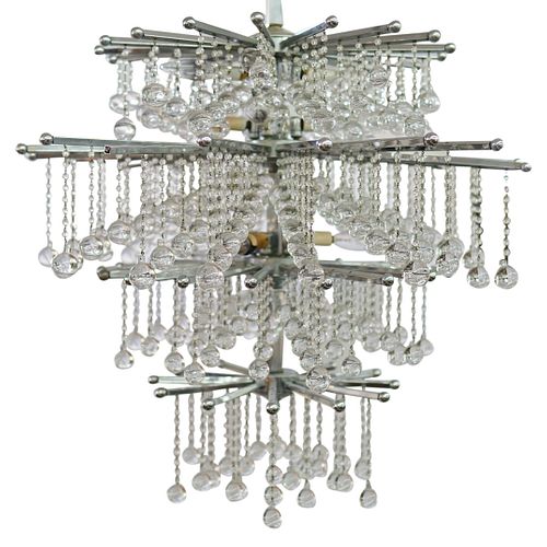 MODERNIST GLASS DROP CHANDELIERDESCRIPTION  38fd2d