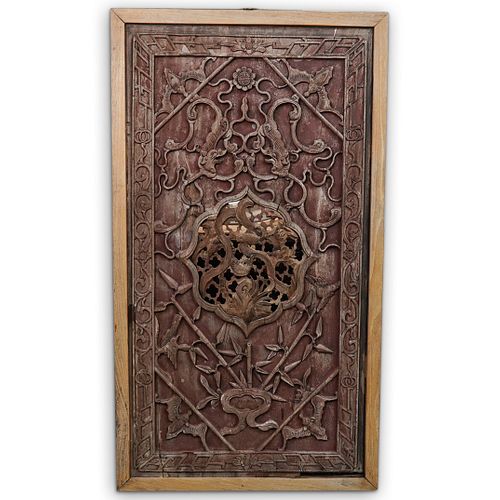 CHINESE CARVED WOOD WINDOW PANELDESCRIPTION  38fd70