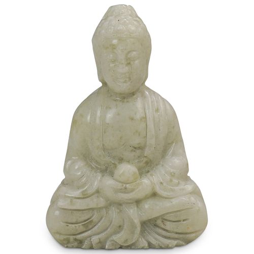 CHINESE JADE CARVED BUDDHADESCRIPTION: