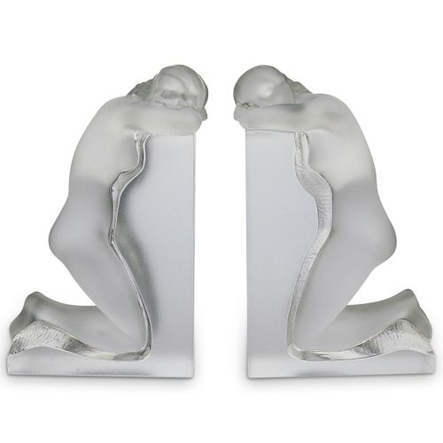 LALIQUE REVERIE CRYSTAL BOOKENDSDESCRIPTION  38fdb9