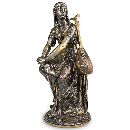 FRENCH 19TH CENT. SILVERED BRONZE