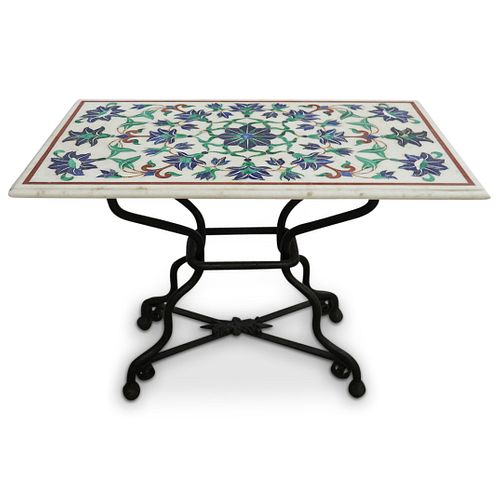 PIETRA DURA MARBLE TABLE TOPDESCRIPTION  38fdda