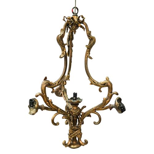 ANTIQUE DORE BRONZE CHANDELIERDESCRIPTION: