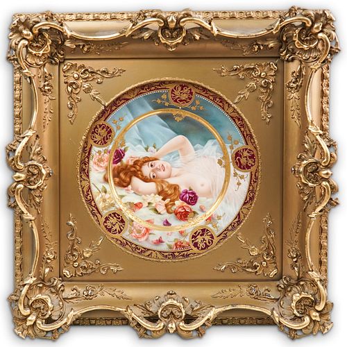 KPM EROTIC PORCELAIN FRAMED PLATEDESCRIPTION  38fe01