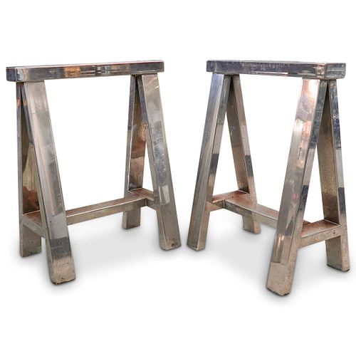 WILLIAM SONOMA CHROME SAWHORSE 38fe32