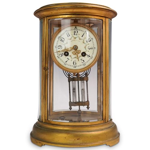 FRENCH BRONZE DESK CLOCKDESCRIPTION: