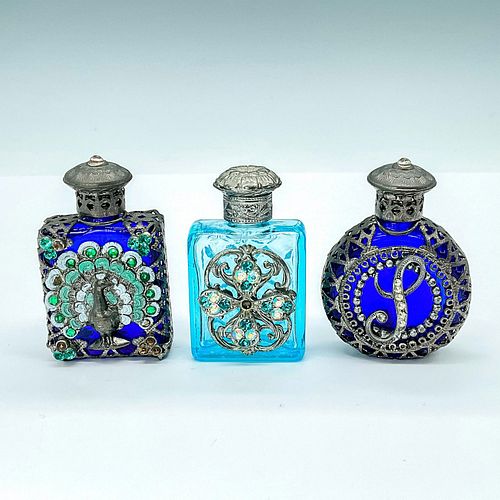 3PC BOHEMIAN FILIGREE PERFUME BOTTLESThe 38feff