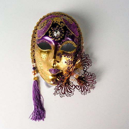 VENETIAN MASK, GOLD AND PURPLEDazzling