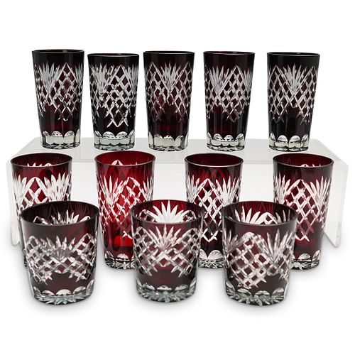  16PC CZECHOSLOVAKIA RUBY RED 38ff20