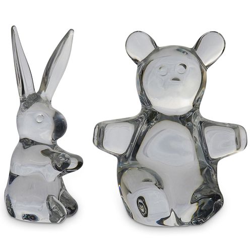  2 PC DAUM CRYSTAL ANIMAL FIGURINESDESCRIPTION  38ff48