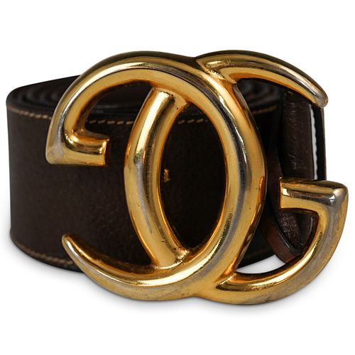 GG BUCKLE GUCCI BROWN LEATHER BELTDESCRIPTION  38ffc6