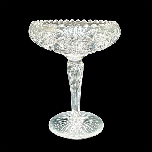 VINTAGE AMERICAN GLASS CUT COMPOTE 38ffd8