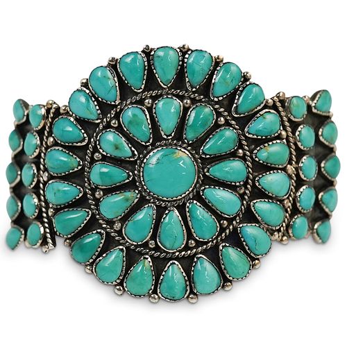 NAVAJO STYLE STERLING TURQUOISE 38ffe7