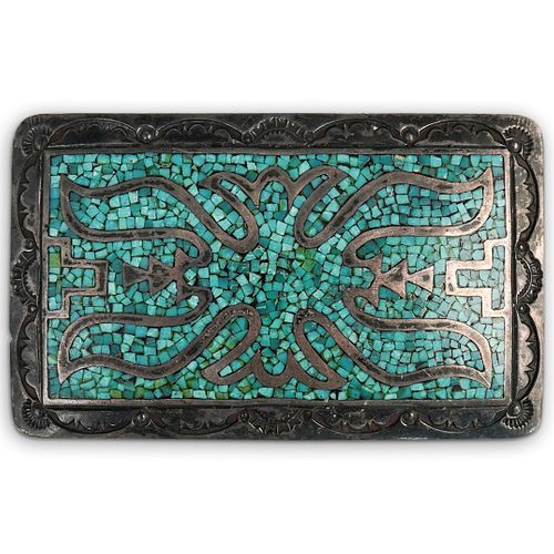 NAVAJO STYLE STERLING & TURQUOISE