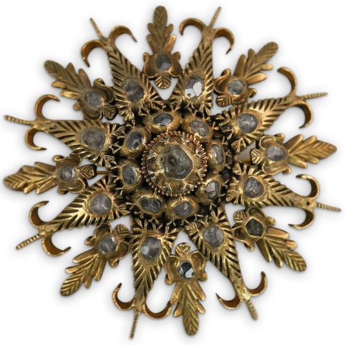 ANTIQUE GEORGIAN GILT SILVER STARBURST