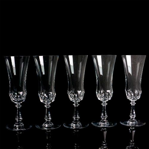 5PC SET OF VAL ST. LAMBERT CRYSTAL CHAMPAGNE