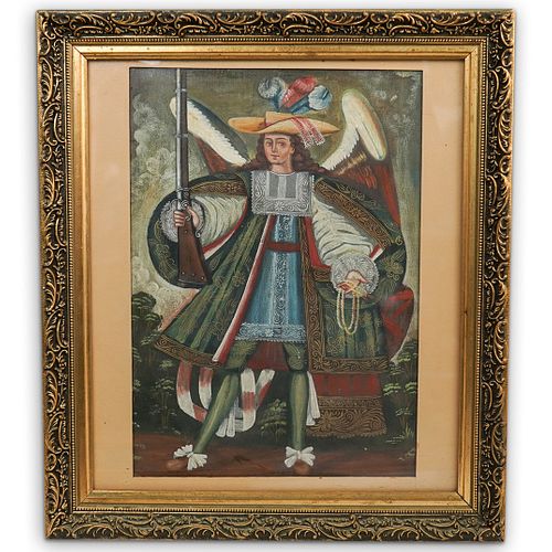 ANTIQUE COLONIAL CUZCO PAINTINGDESCRIPTION  39005b