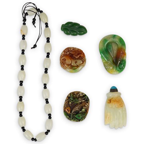 (6 PCS) MISC. CHINESE JADE GROUPINGDESCRIPTION: