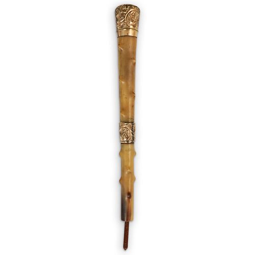 GOLD FILLED HORN PARASOL HANDLEDESCRIPTION: