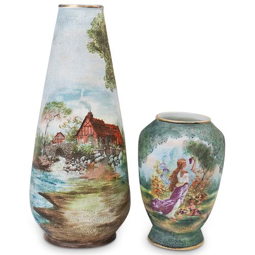 PAIR OF GERMAN PORCELAIN PAINTED 3900f1