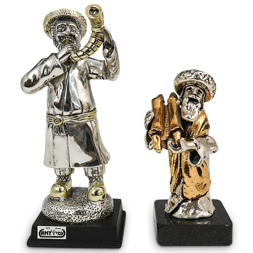 (2PC) SILVER OVERLAID JUDAICA FIGURESDESCRIPTION: